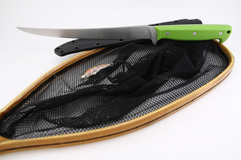 Kermode_fillet_knife_satin_finish_neon_green_scales.jpg