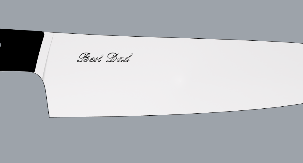 Knife with custom engraving that says " best dad "